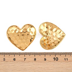 Серьги-гвоздики в форме сердца из нержавеющей стали 304 EJEW-I320-24G-04