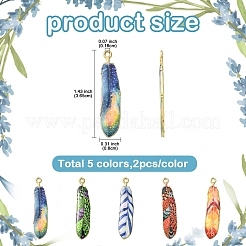 10шт 5 цвета подвески из сплава с покрытием стойки&nbsp;FIND-YW0005-31