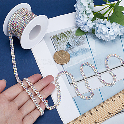 Серебряные железные цепочки со стразами CH-WH0009-04S-02