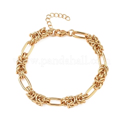 Bracelets unisexes en acier inoxydable 304 à maillons byzantins&nbsp;BJEW-G790-06G