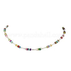 Colliers de perles en pierres naturelles et synthétiques mélangées&nbsp;NJEW-JN06624