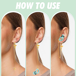 Серьги-кольца с бантом из нержавеющей стали 201 и 304&nbsp;EJEW-PH01457