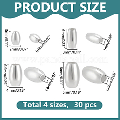 30шт 3 стиля 925 бусины из стерлингового серебра STER-WR0001-01