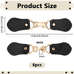 6 шт. пряжка из цинкового сплава и искусственной кожи&nbsp;AJEW-PH0006-48B