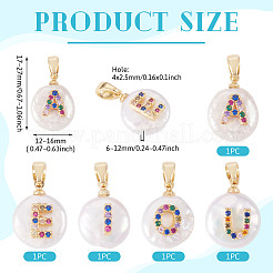 5шт 5 стиля подвески из натурального культивированного пресноводного жемчуга KK-TA0002-27