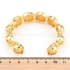 Halbrunde Armreifen aus Messing für Damen&nbsp;BJEW-T025-05G-02