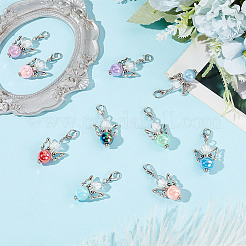 Украшение подвески ангела из акрила и сплава HJEW-HY00004