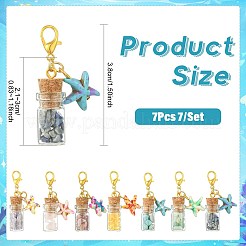 7 bouteille à vœux en verre bicolore&nbsp;HJEW-FS00112