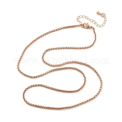 Латунные цепочки роло ожерелья для женщин&nbsp;NJEW-D302-22RG
