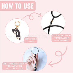 6 шт. 6-х цветный эмалированный сплав стетоскоп подвесные украшения&nbsp;HJEW-SP0001-37