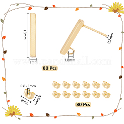 80 шт. фурнитура для сережек-гвоздиков из нержавеющей стали 304 STAS-UN0059-18