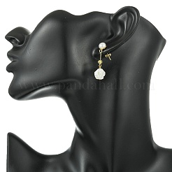 Ohrstecker mit Anhänger aus natürlicher Trochidenmuschel/Trochusmuschel für Damen&nbsp;EJEW-JE07272