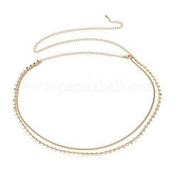 Латунная звезда подвеска двухслойная панцирная цепь на талию для женщин NJEW-C00040