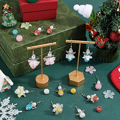 DIY Engel Acryl & Legierung & Harz Strass Perlen baumeln Ohrringe Herstellung Kits&nbsp;DIY-SC0027-15