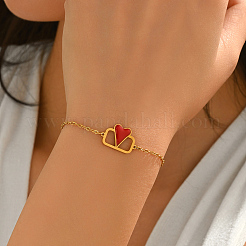 Damenarmband mit Anhängern aus emailliertem Edelstahl 304&nbsp;SV5809