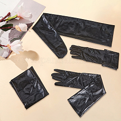 Sets aus langen Handschuhen und Strümpfen aus Kunstleder&nbsp;AJEW-CL0002-99B
