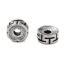 316サージカルステンレスビーズ  コラム  アンティークシルバー  6x3mm  穴：1.8mm&nbsp;STAS-K276-11A-AS