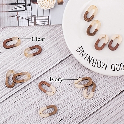 Подвески из смолы и дерева&nbsp;RESI-OL0001-04B