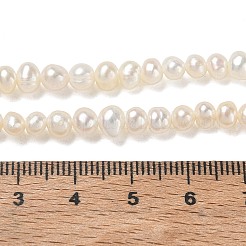 天然養殖淡水パールビーズ連売り  グレード2a++  ポテト  ベージュ  4~5mm  穴：0.5mm  約83~84個/連  13.66~13.70''（34.7~34.8センチメートル）&nbsp;PA-CBAC463-15
