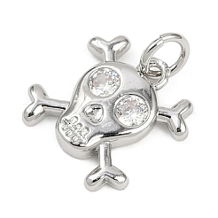 Латунные микропаве прозрачные подвески с фианитом&nbsp;KK-L231-10P