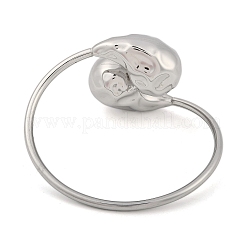 Не тускнеющие текстурированные браслеты-капли из нержавеющей стали марки 304&nbsp;BJEW-M042-03P