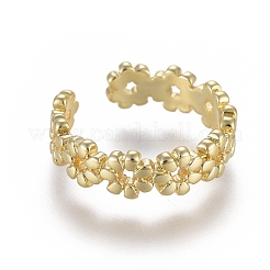 Регулируемые латунные кольца на мыске&nbsp;LS-RJEW-EE0002-12G