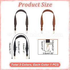 3 Stück 3 Farben PU-Leder-Taschengriffe&nbsp;DIY-WR0003-14