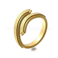 Текстурированное кольцо-манжета из нержавеющей стали 304 для женщин RJEW-L126-13B-G