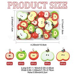 32шт 5 стиля непрозрачные подвески из смолы&nbsp;RESI-FS0002-39