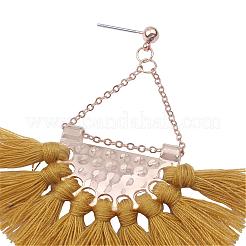 Orecchini di nappa di filo&nbsp;EJEW-K046-11G