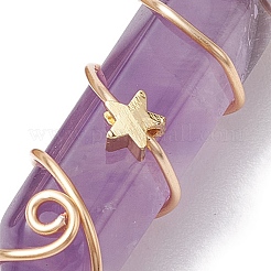 Двойные заостренные подвески из натурального смешанного камня PALLOY-JF02672