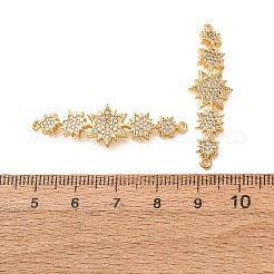 Verbindungsanhänger mit Mikropavé aus Messing mit durchsichtigen Zirkonia-Steinen&nbsp;CU-CBA4579-22G