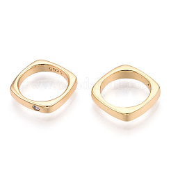 925 соединительное кольцо из стерлингового серебра с микропаве из циркония STER-T004-34G