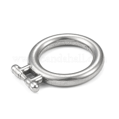 変色しない304ステンレススチールペンダント  リングチャーム  ステンレス鋼色  29.5x25x4mm  穴：2.3x3.5mm&nbsp;STAS-F287-34P