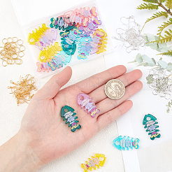 Серьги-подвески из рыбьей кости наборы для самостоятельного изготовления&nbsp;DIY-OC0008-05