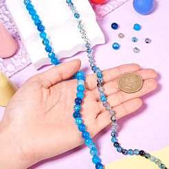 2 нить 2 стиля окрашенных натуральных бусин из агата с рисунком в виде вен дракона G-TA0002-44