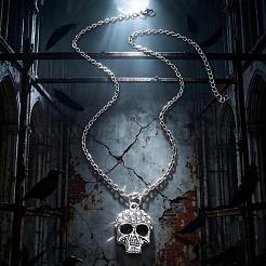 Halloween-Halsketten mit Anhänger aus Zinklegierung im Gothic-Stil&nbsp;QF2193-2