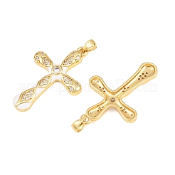 Pendentifs avec zircon cubiques à micro-pavés en laiton&nbsp;CU-CBAB3AD-11G