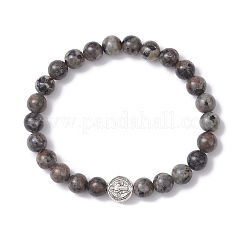 Браслеты из натуральных флуоресцентных бусин сиенита для женщин и мужчин BJEW-JB12371