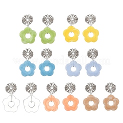 Boucles d'oreilles pendantes en acrylique et acier inoxydable 304&nbsp;EJEW-JE07447-01