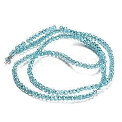 Гальваническое стекло граненые бусины рондель стренги EGLA-D020-3x2mm-M