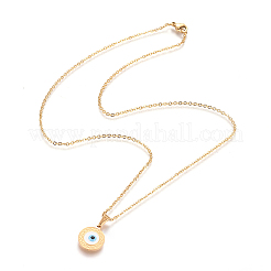 Ожерелья с подвесками из нержавеющей стали 304 с эмалью NJEW-F275-39G