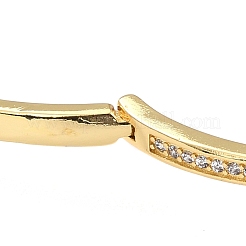 Браслет-манжета со звездой из прозрачного кубического циркония BJEW-I298-20G