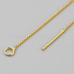スターリングシルバーのスタッドピアス  ゴールドカラー  80mm  穴：2mm  ピン：0.7mm&nbsp;STER-WH0008-65G