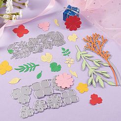 3 шт. 3 стиля листьев и цветов рама из углеродистой стали трафареты для штампов DIY-SZ0004-18