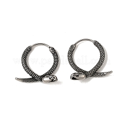 Старинные серебряные серьги-кольца из хирургической нержавеющей стали 316 пробы&nbsp;EJEW-D096-03C-AS