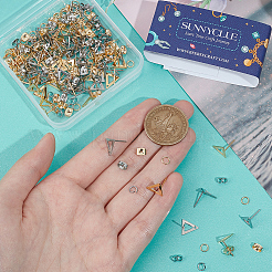 80 шт. 2 цвета 201 нержавеющая сталь фурнитура для сережек-гвоздиков с отверстием DIY-SC0023-55