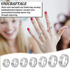 21 шт. набор из 7 колец из нержавеющей стали 201 размера для женщин RJEW-UN0002-80