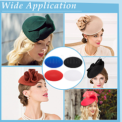 4 шт. 4-х цветная круглая основа для шляпы-чародея из ткани ЭВА для шляпного дела&nbsp;AJEW-BC0007-39