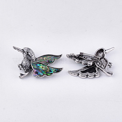 Броши / подвески из ракушек морского ушка / пауа RESI-S376-19